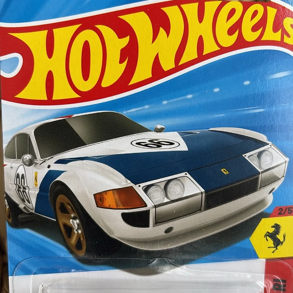 Ferrari 365 GTB4 Competizone White Race Car 66 Hot Wheels Hotwheels Racing 2026